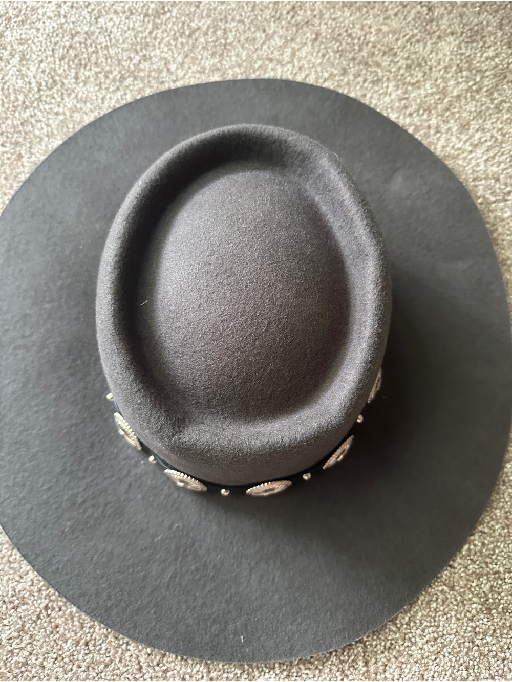 Shyanne Brown Felt Fedora Hat